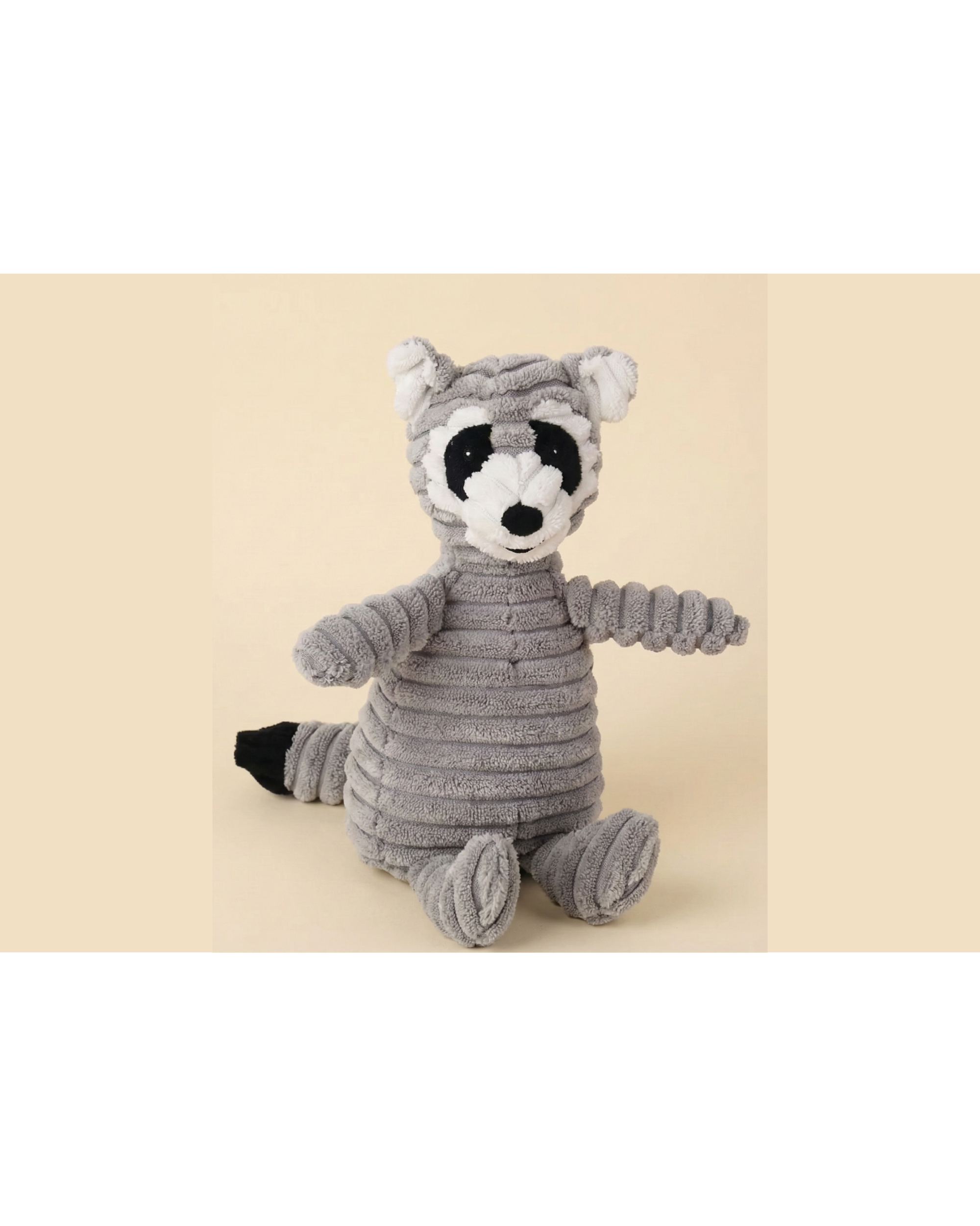 Peluche raton laveur pour chien